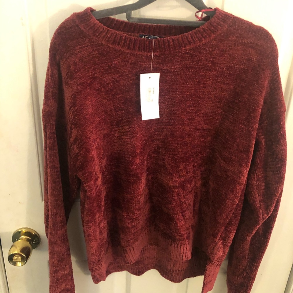 Red, chenille top